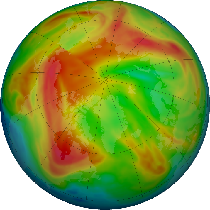Arctic ozone map for 09 February 2017
